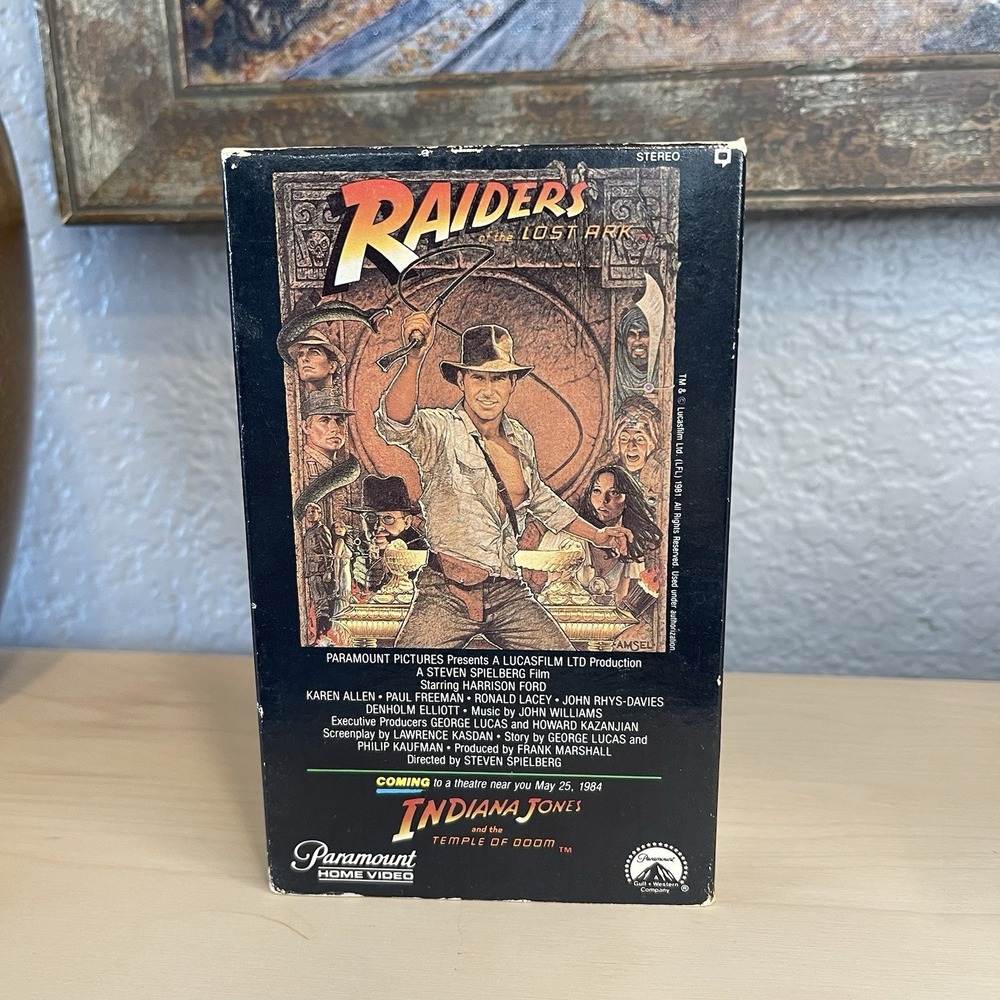 Indiana Jones Raiders Of The Lost Ark‎ 1981 Beta 1376 hi-fi Paramount Home Video